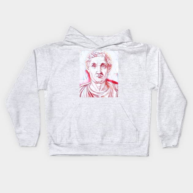 Anicius Manlius Severinus Boethius Portrait | Boethius Artwork | Line Art Kids Hoodie by JustLit